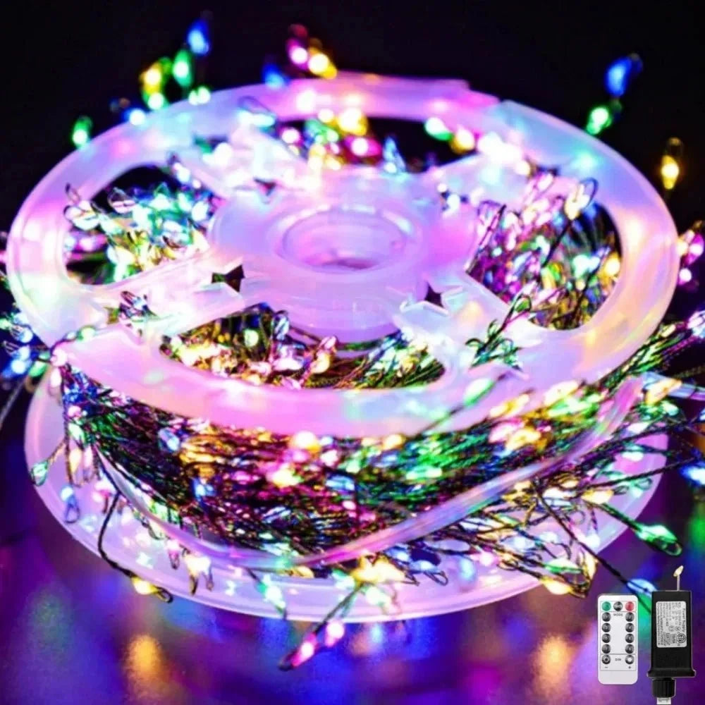 LED String Lights with Remote Control Cluster Firework Design and Eight Modes - Image 10
