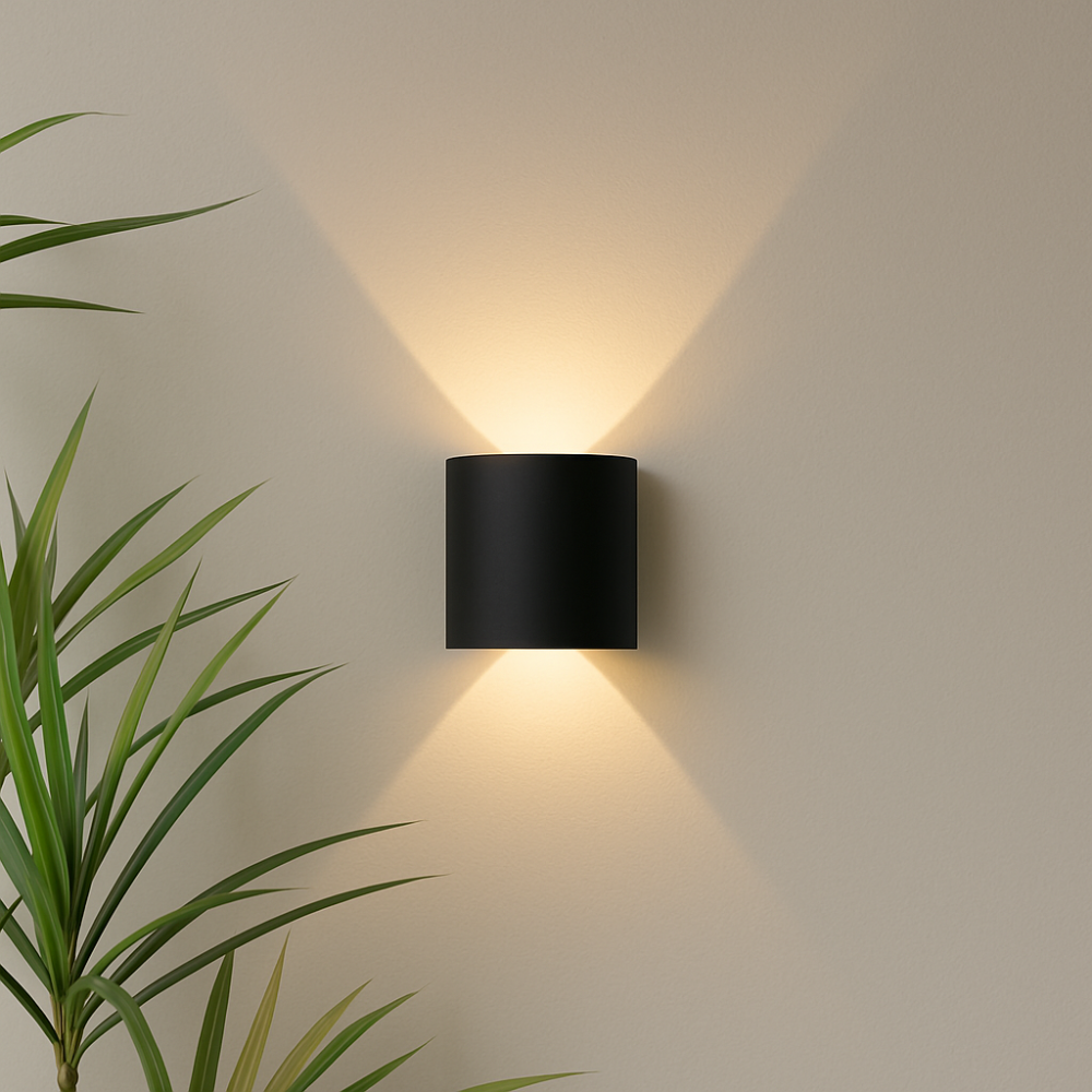 LED Wall Light Sconce with Up and Down Lighting Modern Geometric Design - Image 1