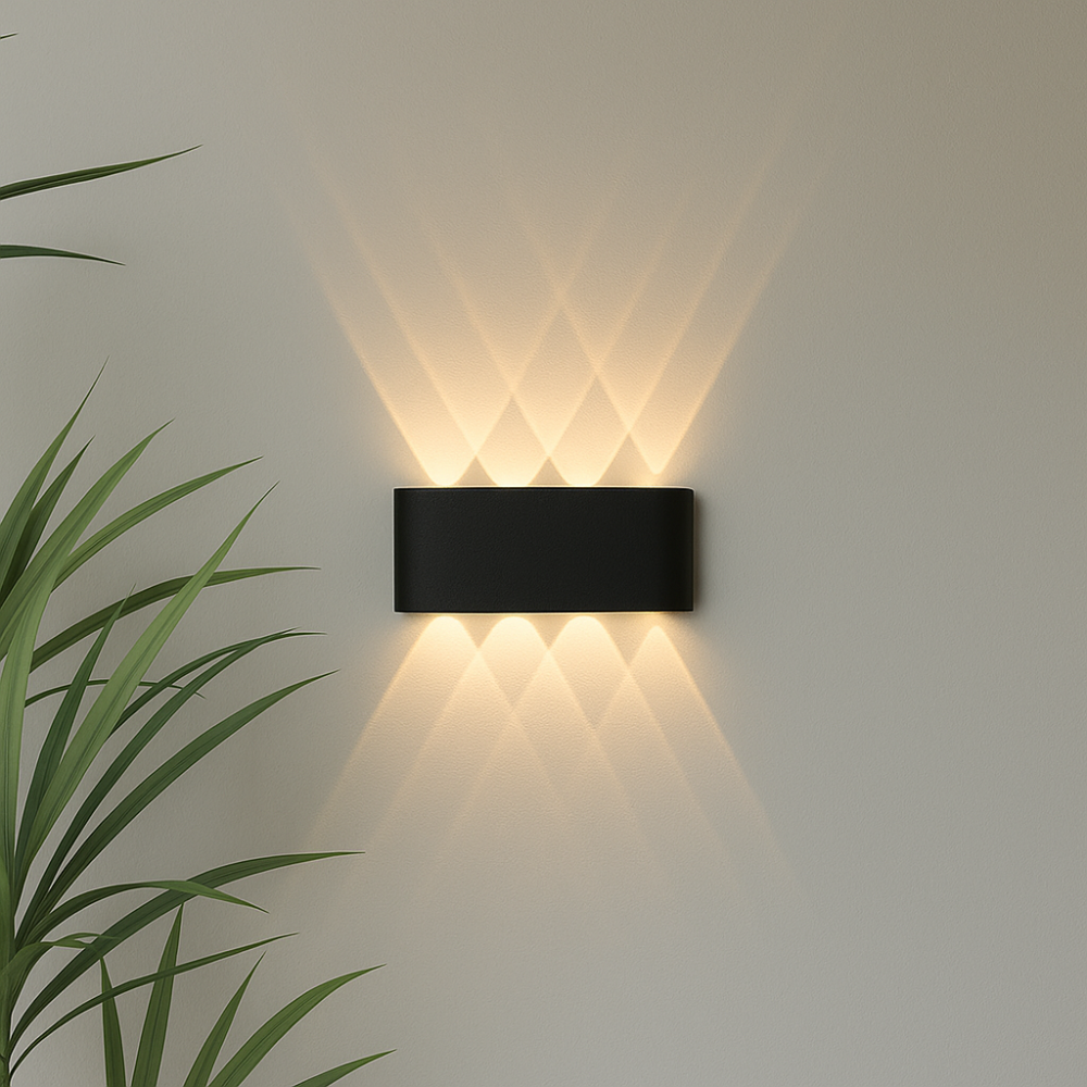 LED Wall Light Sconce with Up and Down Lighting Modern Geometric Design - Image 5