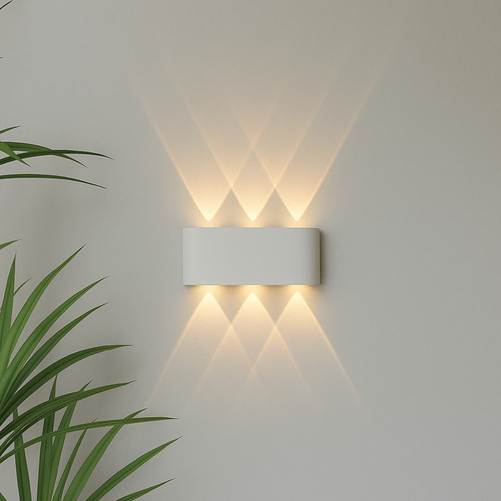 LED Wall Light Sconce with Up and Down Lighting Modern Geometric Design - Image 7