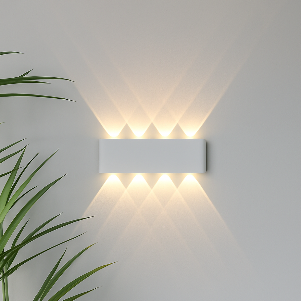 LED Wall Light Sconce with Up and Down Lighting Modern Geometric Design - Image 8