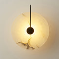 LED Wall Sconce with Modern Alabaster Shade and Curved Metal Arm - Image 5