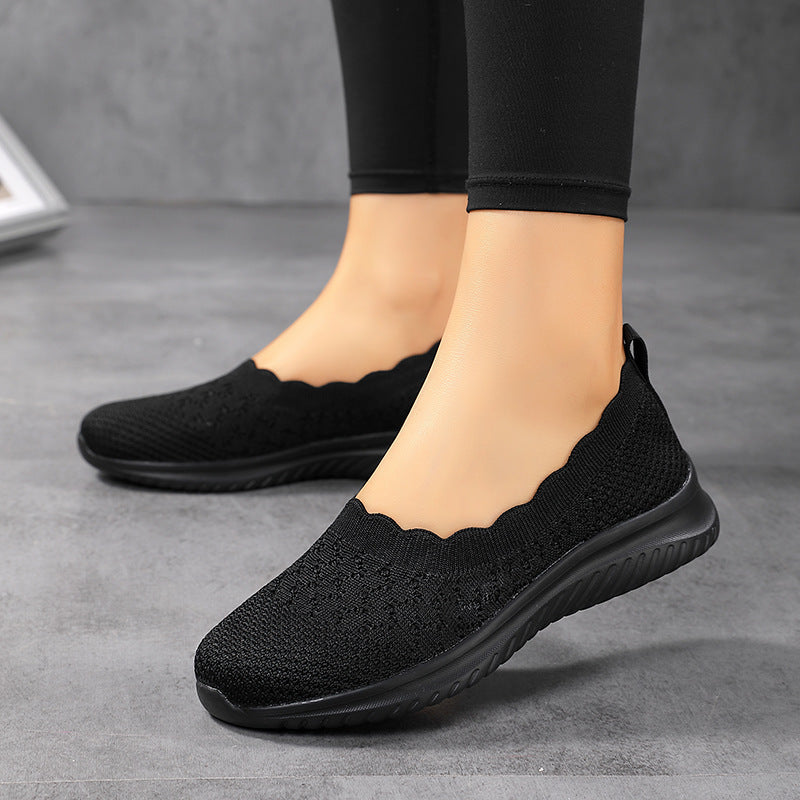 Letizia | Scarpe Ortopedici Donna Mesh Traspirante Tutto Nero