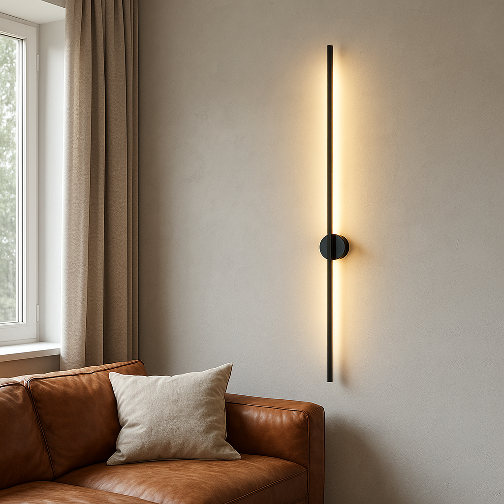 Linear Wall Sconce with LED Indirect Backlight and Modern Minimalist Design - Image 1