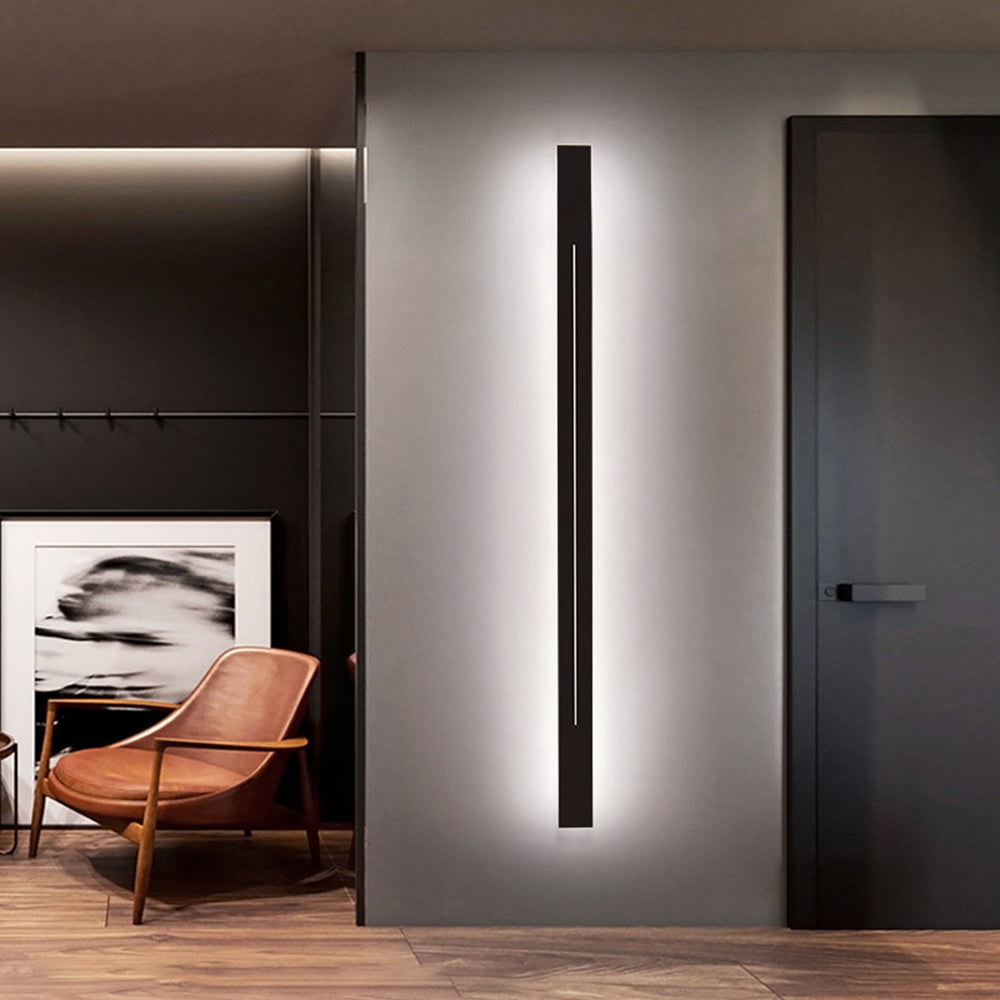 Linear Wall Sconce with Modern LED Backlit Design and Minimalist Slim Profile - Image 18