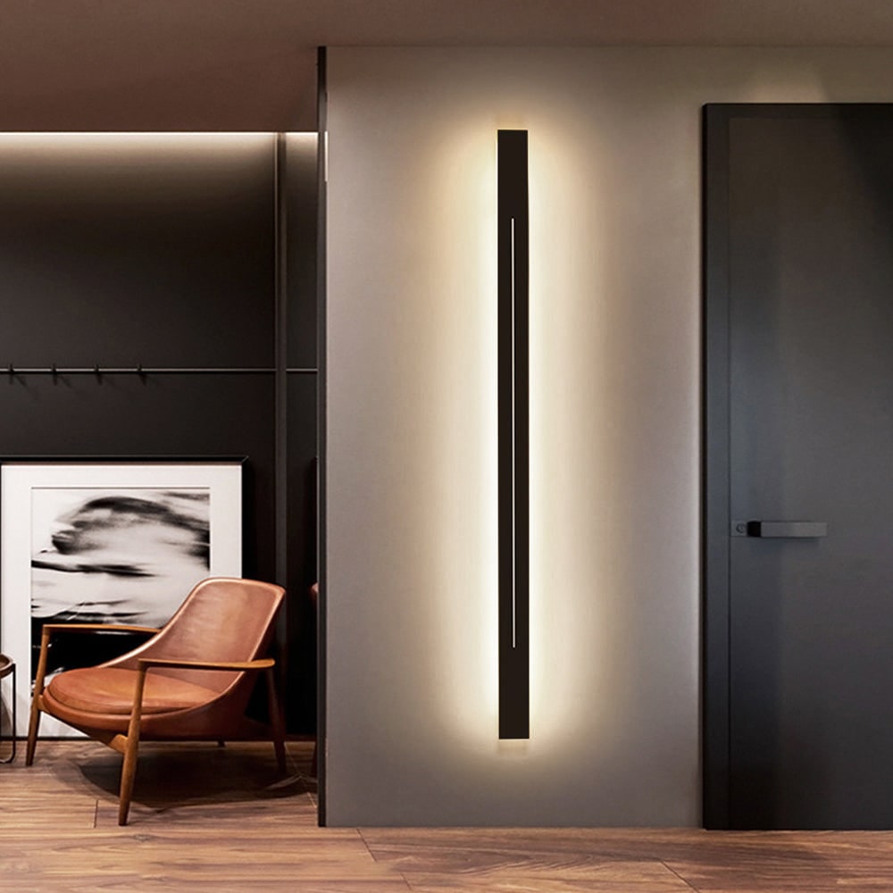 Linear Wall Sconce with Modern LED Backlit Design and Minimalist Slim Profile - Image 19
