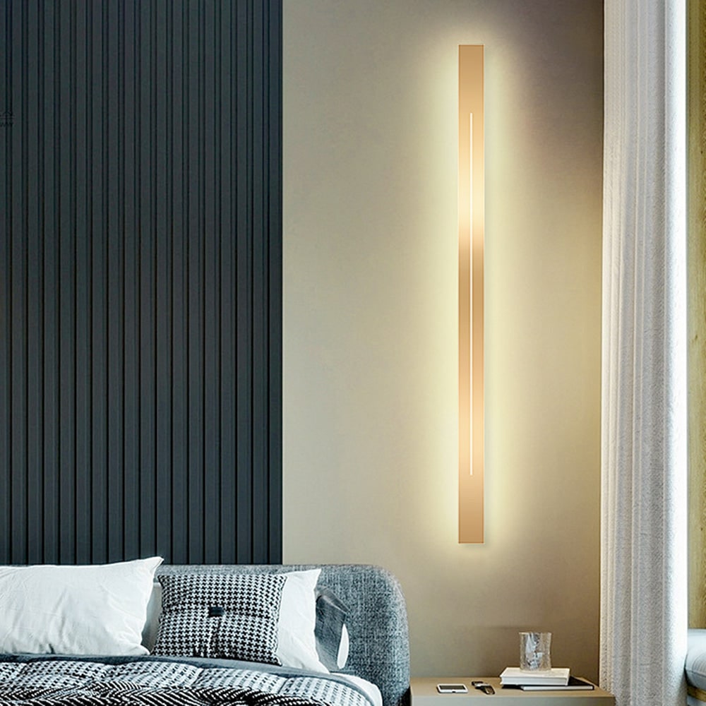 Linear Wall Sconce with Modern LED Backlit Design and Minimalist Slim Profile - Image 5