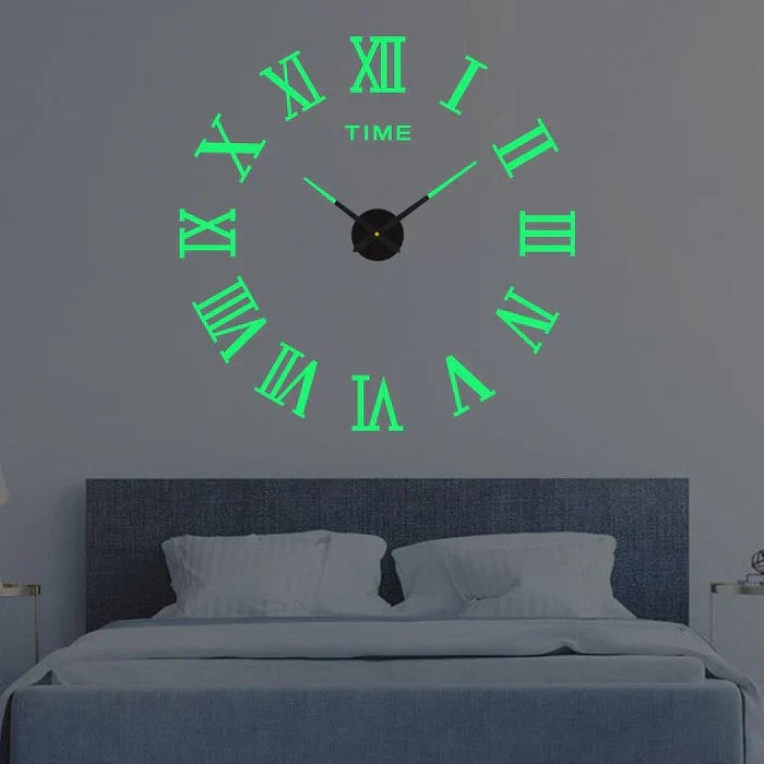 Long Wall Clock with Adhesive Acrylic Numbers and Silent Quartz Movement - Image 11