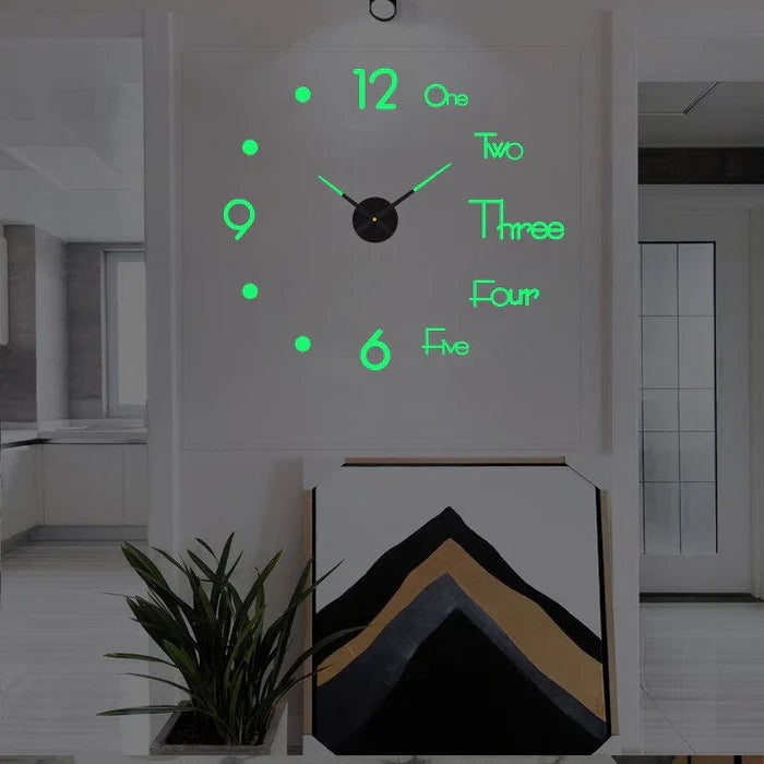 Long Wall Clock with Adhesive Acrylic Numbers and Silent Quartz Movement - Image 13