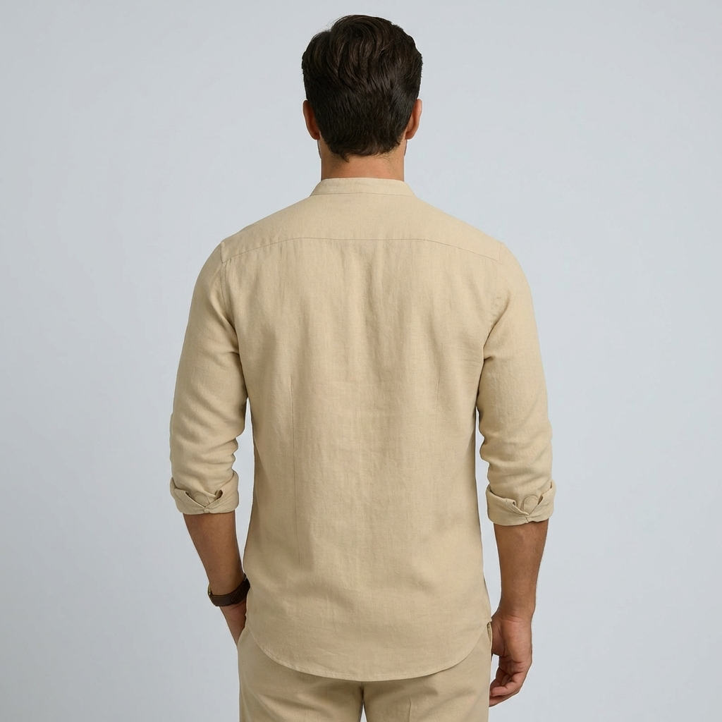 Lorenzo | Classica Camicia Uomo Avani Lino Bottoni Estiva