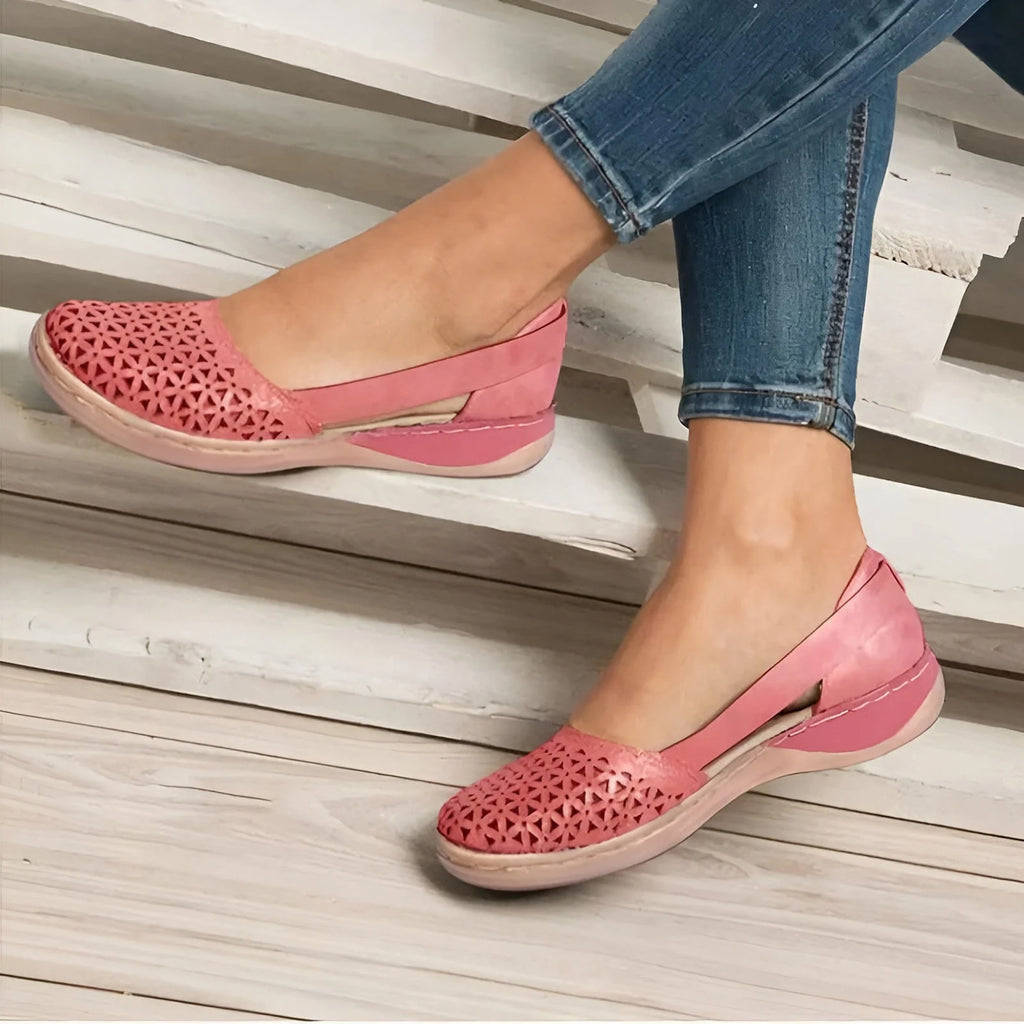 Lucia | Slip-On Donna Traforato Ortopedico Rosa