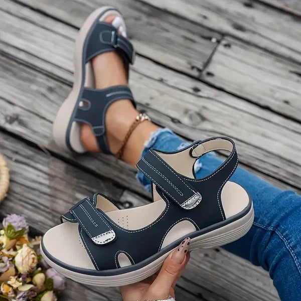 Ludovica | Donna Sandali Ortopedici Velcro Passeggio