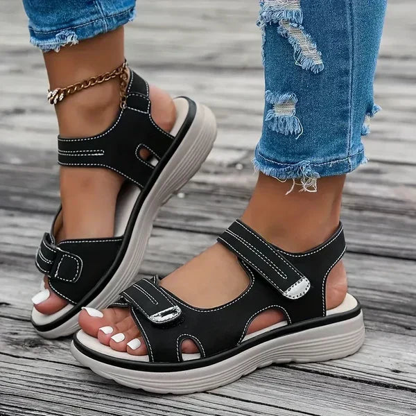 Ludovica | Donna Sandali Ortopedici Velcro Passeggio