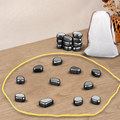 Magnetic Chess Game with Polished Stone and Portable Drawstring Bag - Image 1