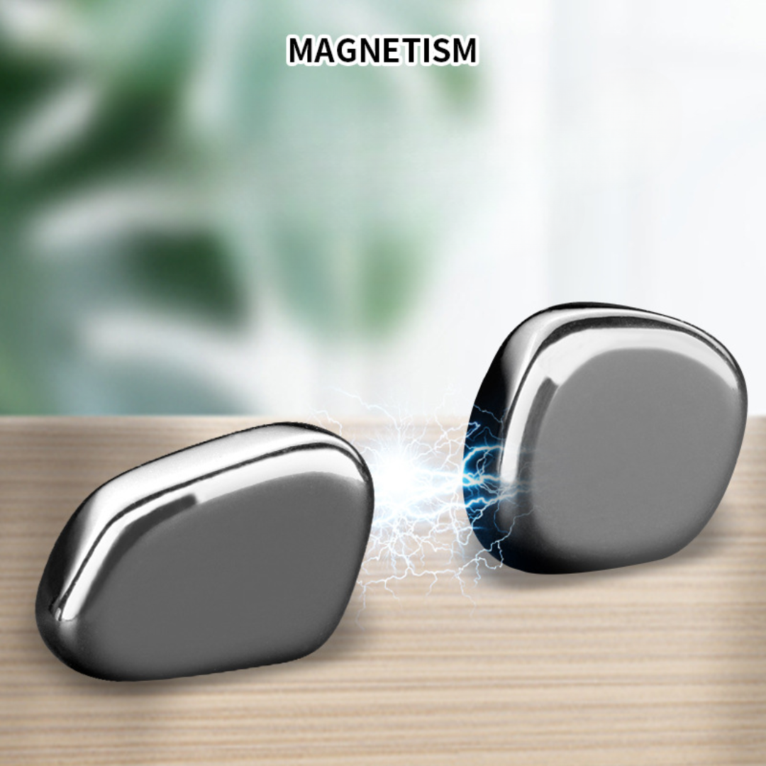Magnetic Chess Game with Polished Stone and Portable Drawstring Bag - Image 2
