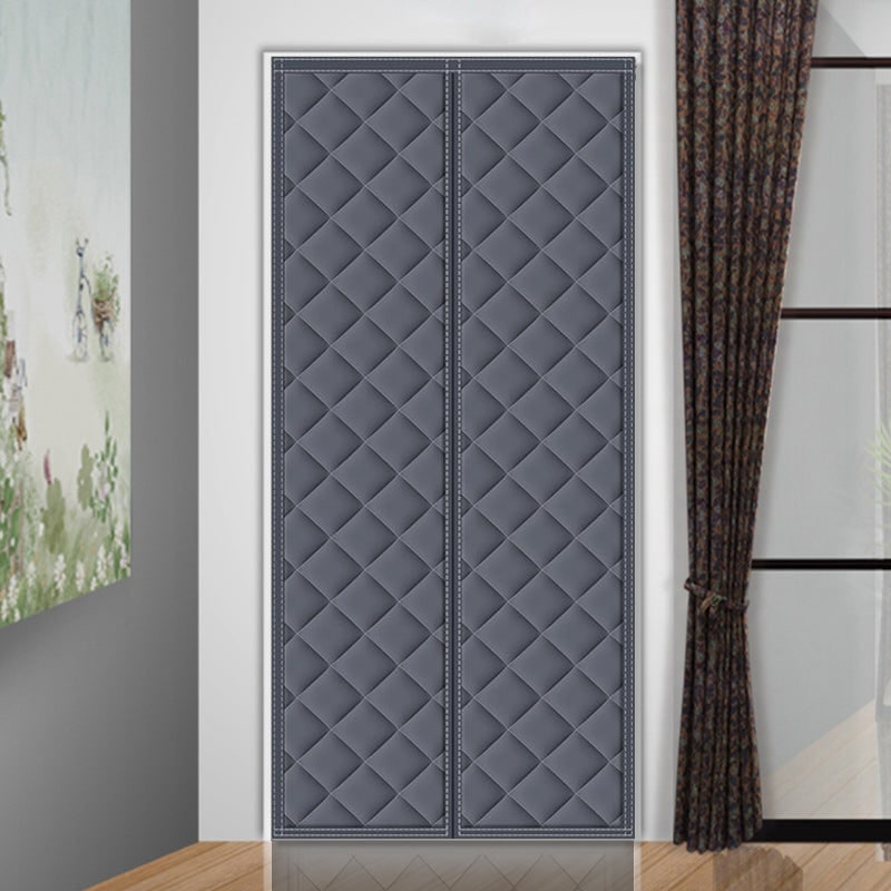Magnetic Insulated Door Curtain with Quilted Pattern for Garage and Patio Heat Insulation - Image 4