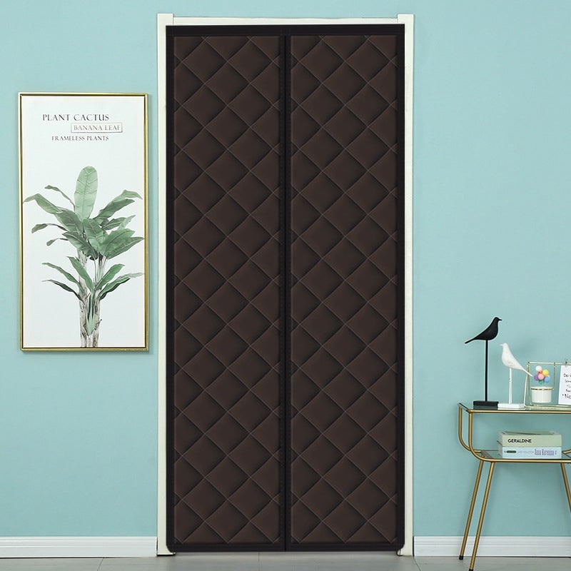Magnetic Insulated Door Curtain with Quilted Pattern for Garage and Patio Heat Insulation - Image 5