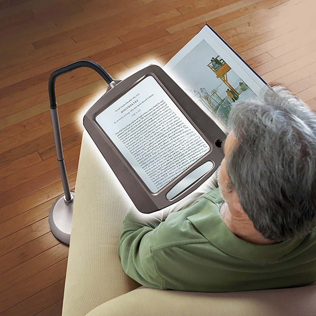 Magnifying Floor Lamp with LED Task Lighting Adjustable Gooseneck and Handle for Reading Crafts - Image 3