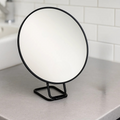 Magnifying Makeup Mirror with Foldable Stand and Tweezers for Tabletop or Wall Mount - Image 2