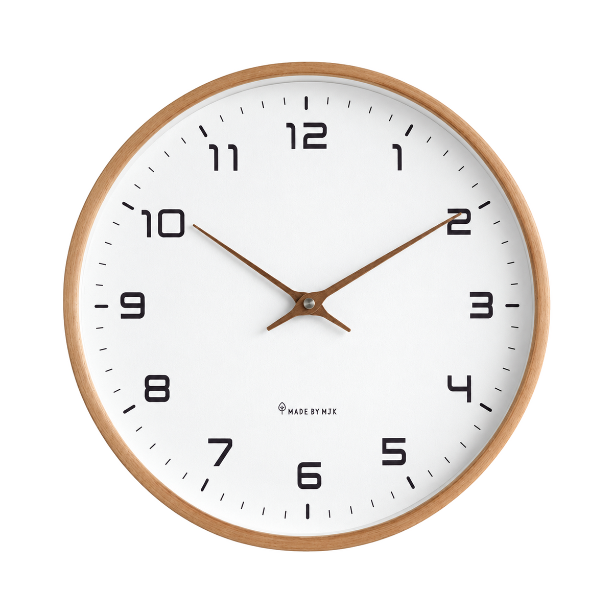 Wooden Wall Clock with Minimalist Face and Silent Movement Modern Nordic Design - Main product image