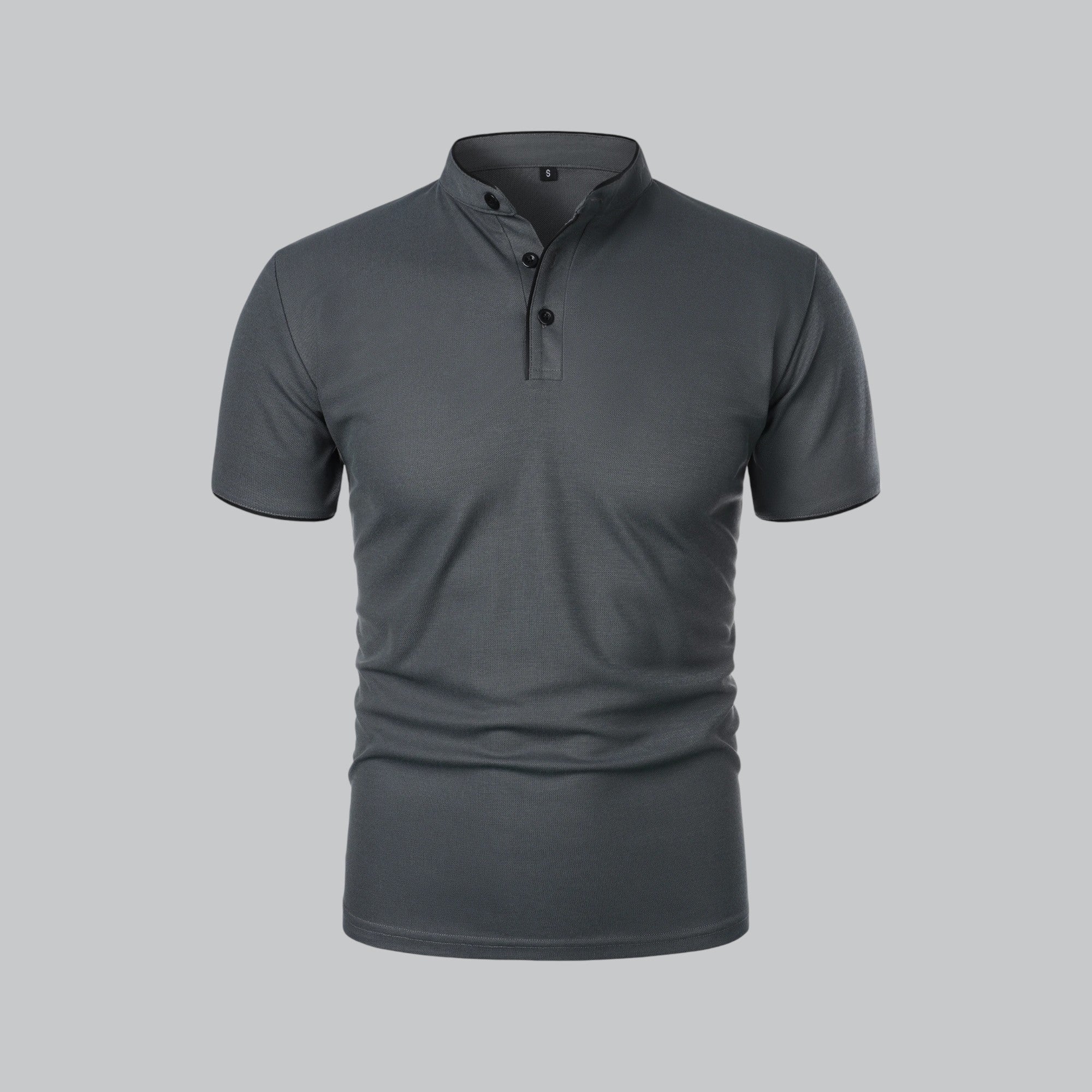 Marco | Polo da Uomo Senza Colletto Grigio Scuro