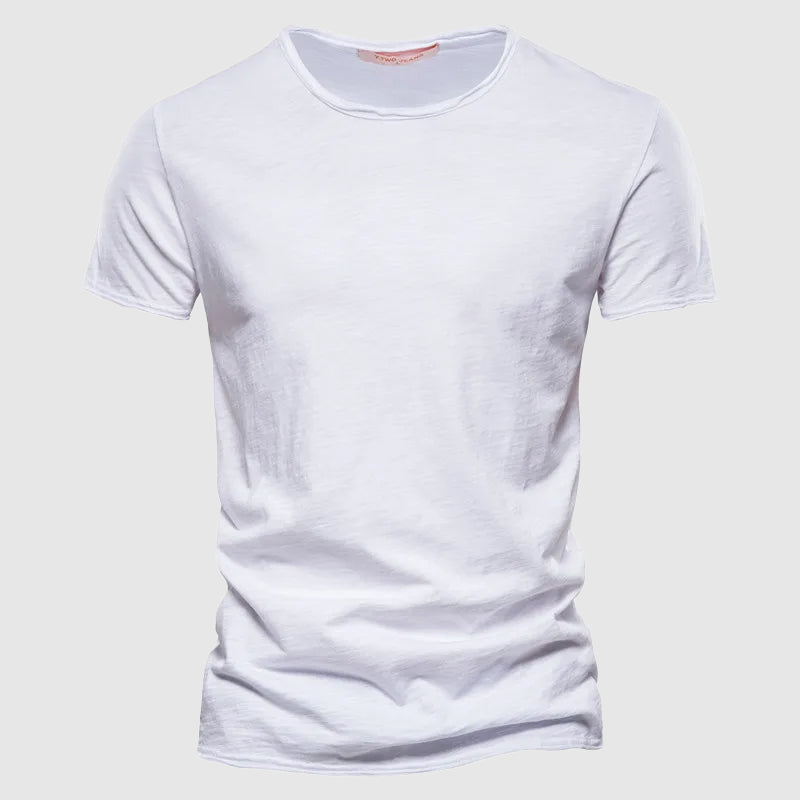 Marco | T Shirt Lussuosa Uomo Cotone Estiva Girocollo Bianco