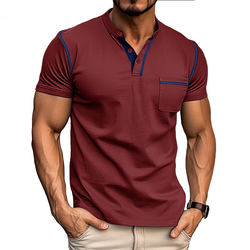 Marco | T Shirt Lussuosa Uomo Cotone Premium Slim Fit Rosso Intenso