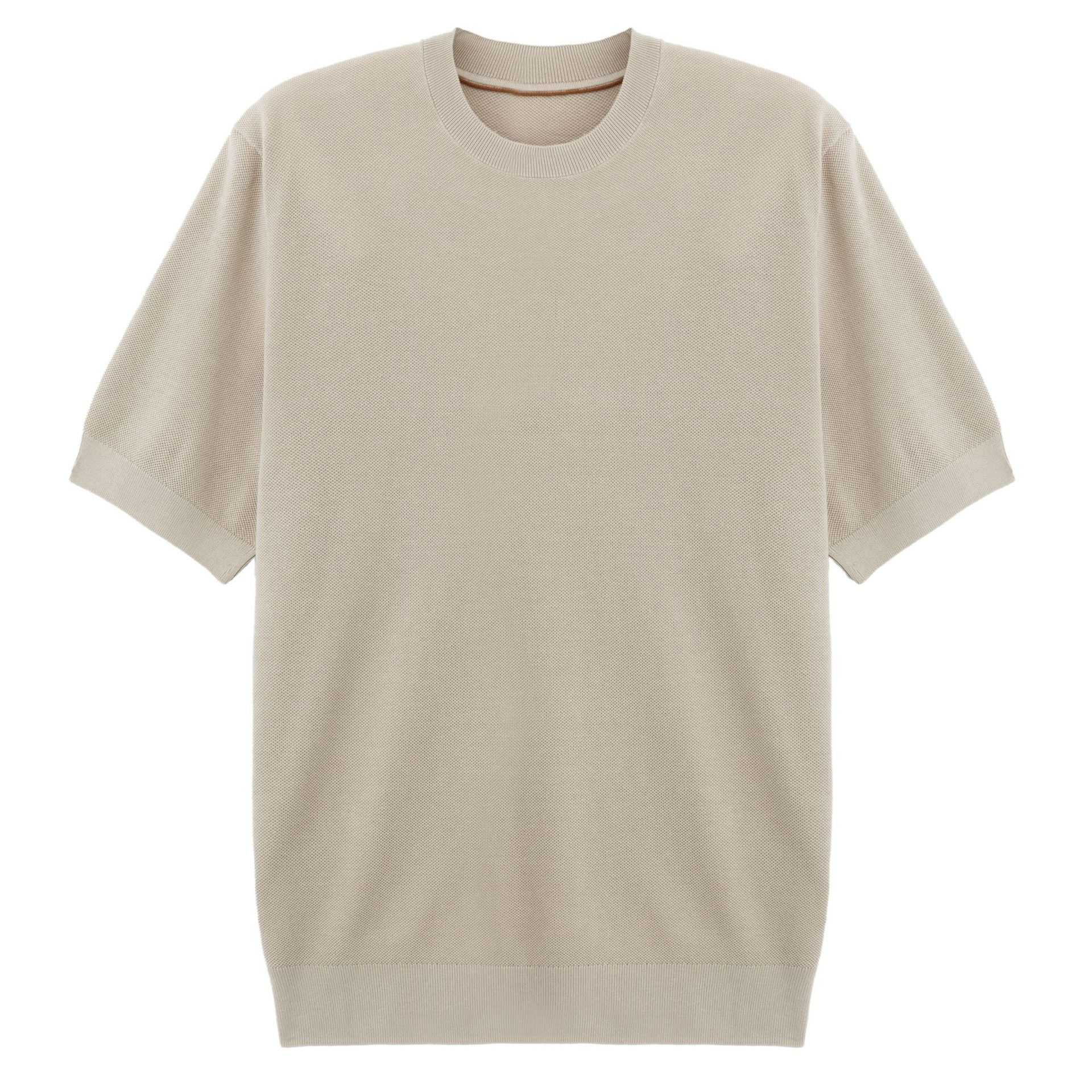 Marco | T Shirt Uomo Cashmere Maglia Girocollo Albicocca
