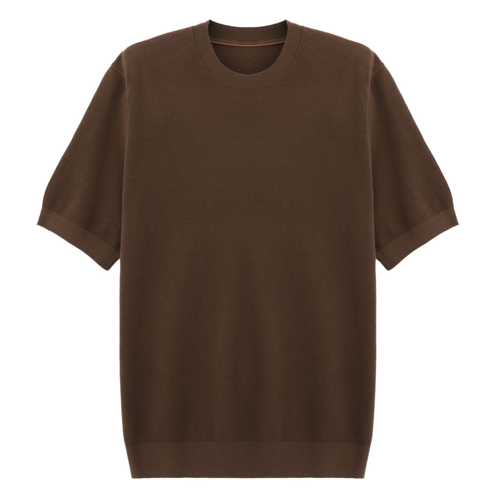 Marco | T Shirt Uomo Cashmere Maglia Girocollo Marrone