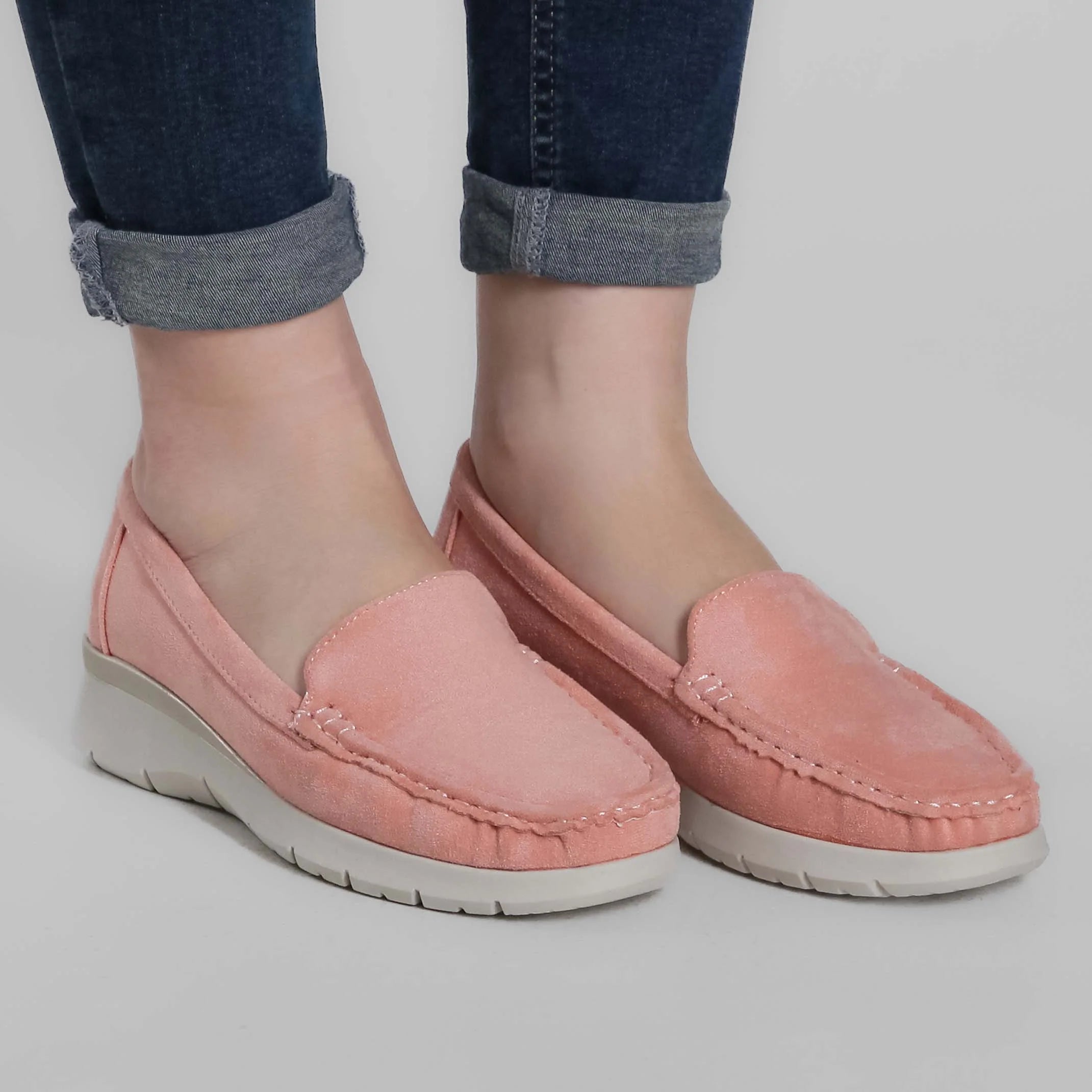 Margherita | Mocassini Donna Slip-On Platform Rosa