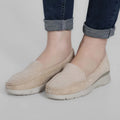 Margherita | Mocassini Donna Slip-On Platform Beige
