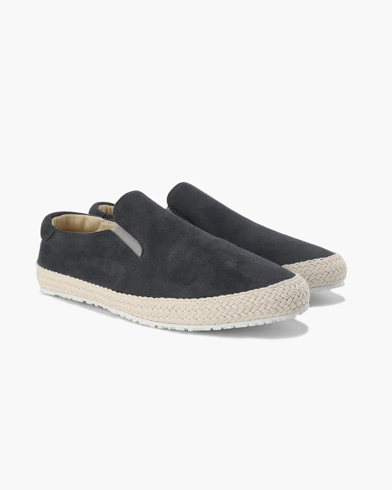 Matteo | Slip-On Uomo Espadrillas Camoscio Grigio