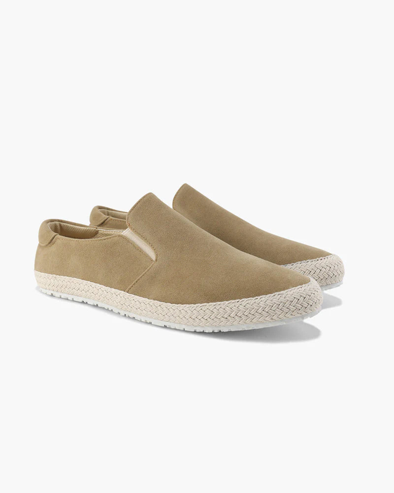 Matteo | Slip-On Uomo Espadrillas Camoscio Kaki