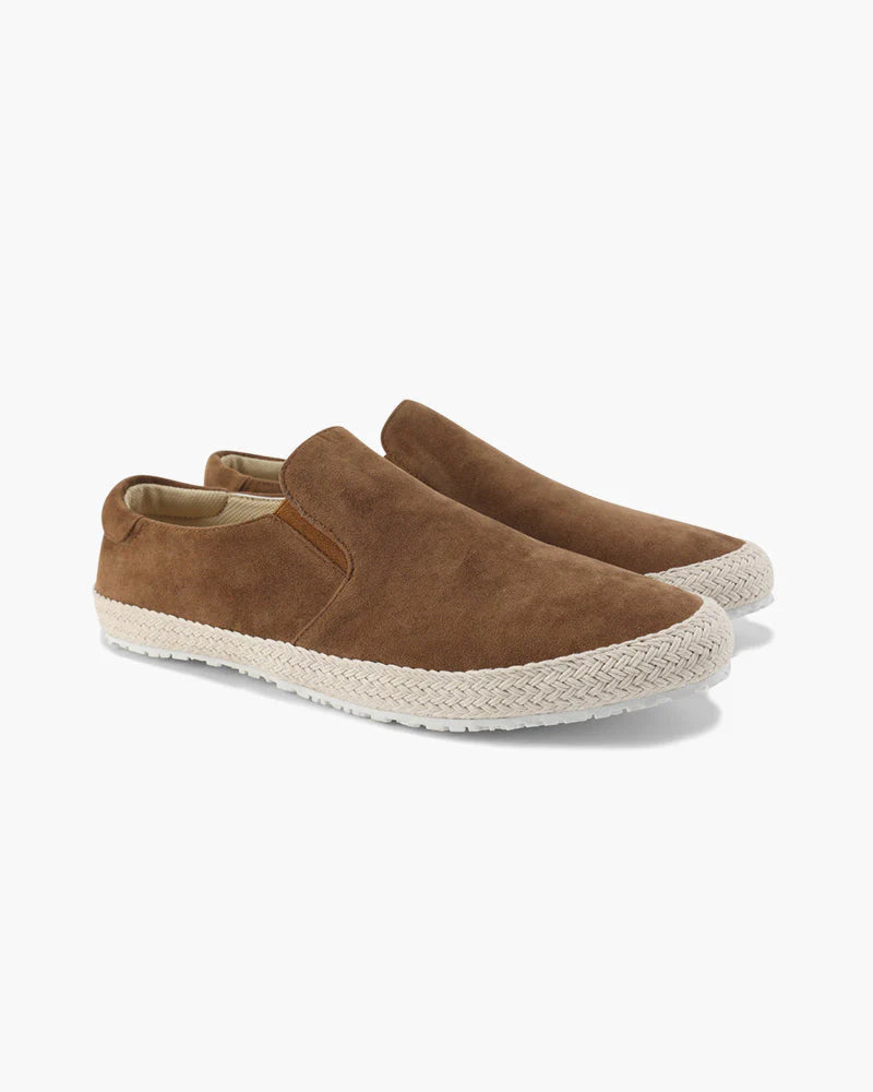 Matteo | Slip-On Uomo Espadrillas Camoscio Marrone