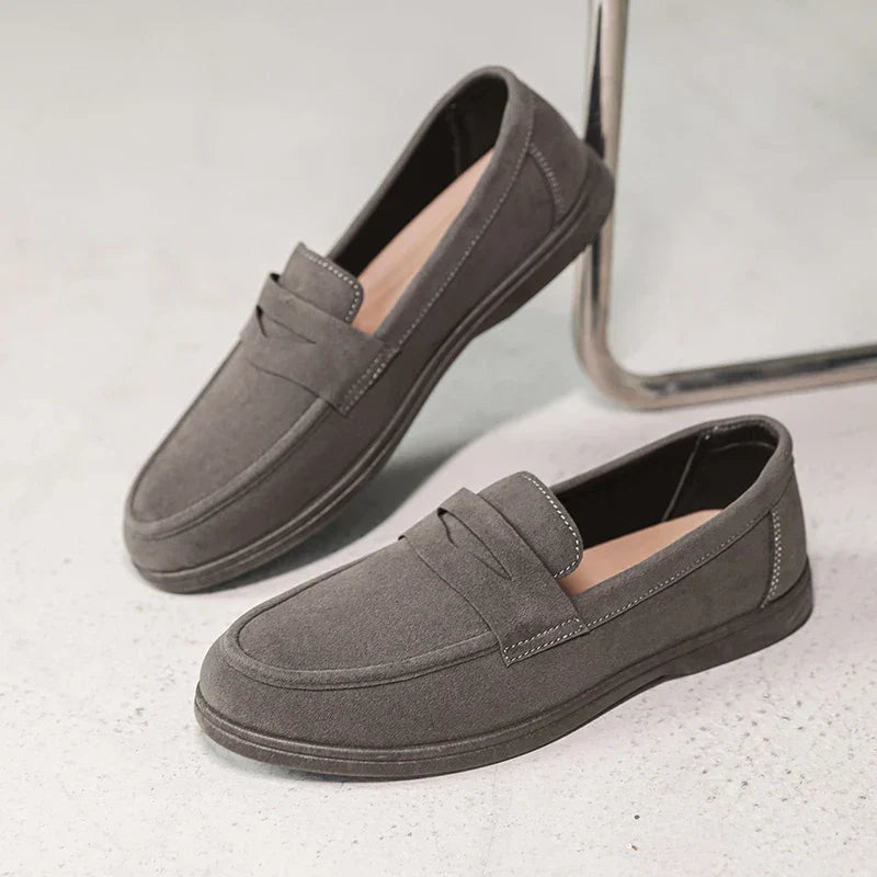 Matteo | Uomo Mocassini Ortopedici Slip-On Soletta Ammortizzata Grigio