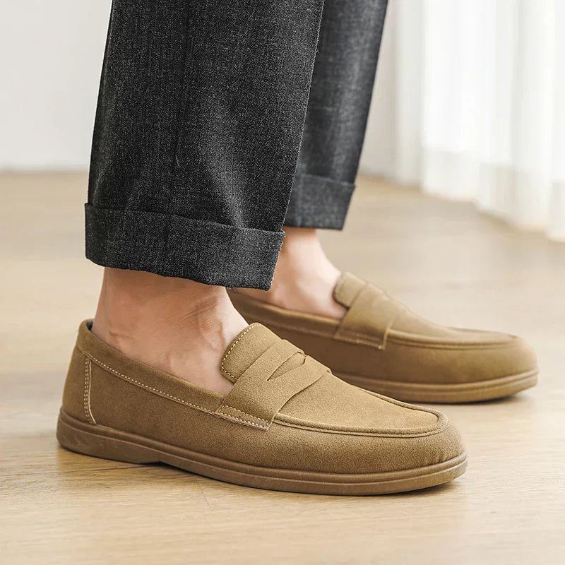 Matteo | Uomo Mocassini Ortopedici Slip-On Soletta Ammortizzata Cammello
