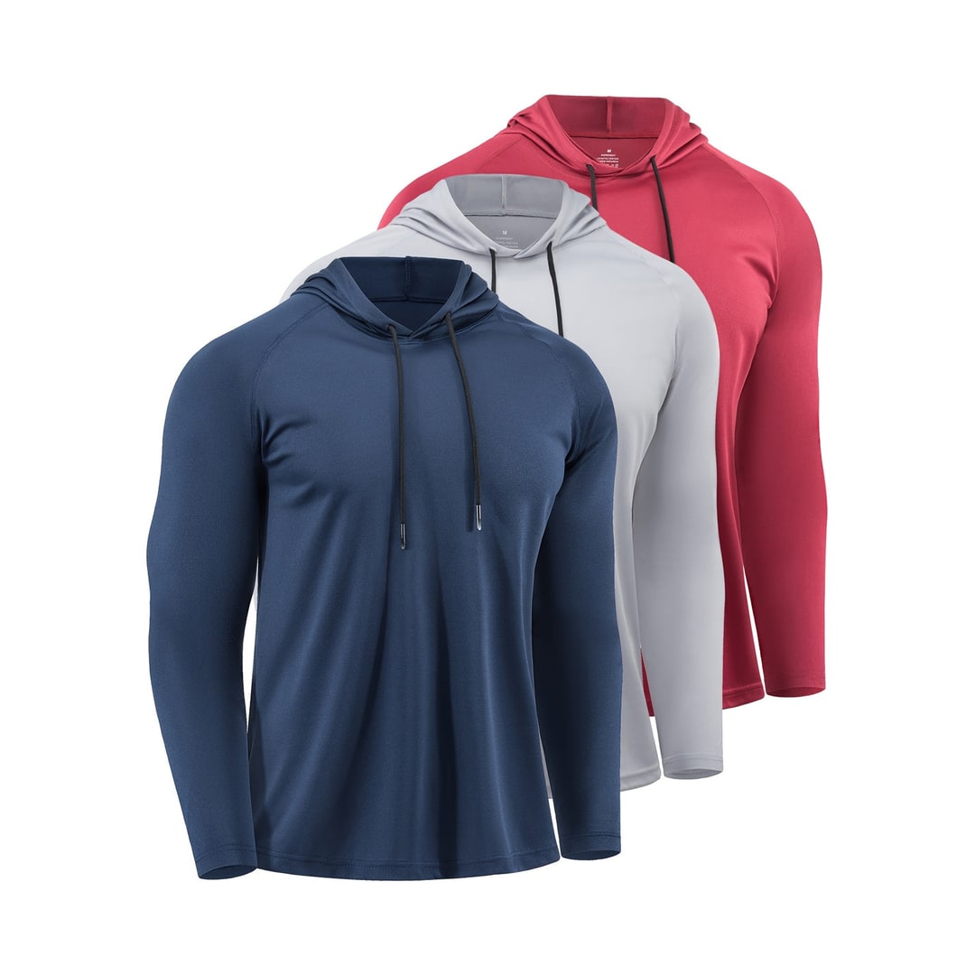 Men's Athletic Camo Hoodie with Lightweight Knit - Image 3