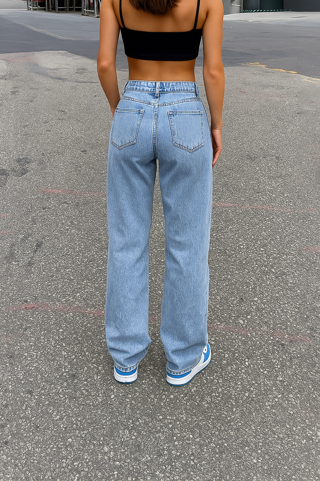 Men's Baggy Jeans for High-Waist Relaxed Fit Straight Leg Denim - Image 2