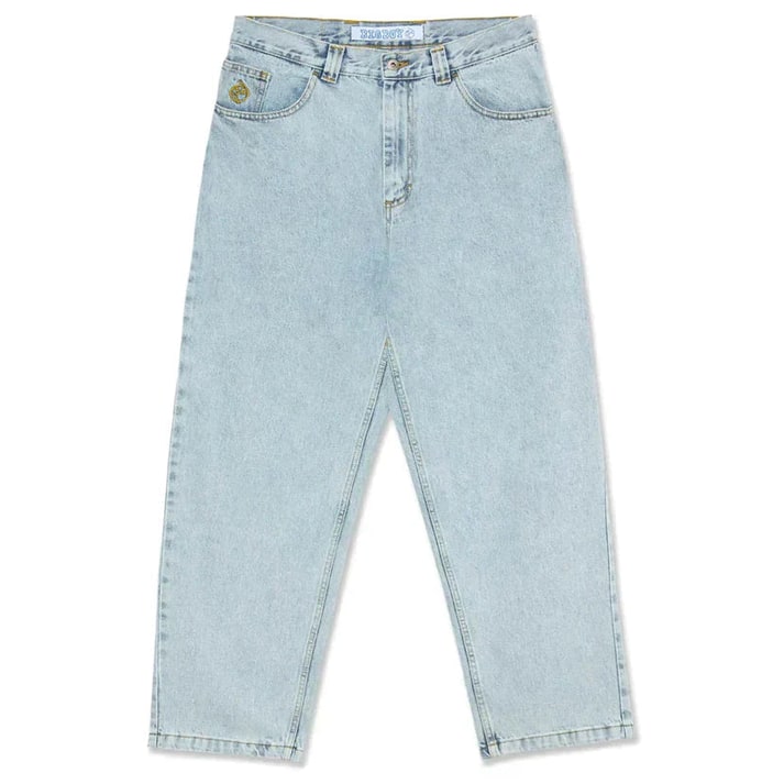 Men's Baggy Loose Fit Low Rise Wide Leg Denim Jeans with Contrast Stitching - Image 7