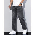 Men's Baggy Loose Fit Relaxed Jeans with Straight Leg and Faded Whiskering - Image 18