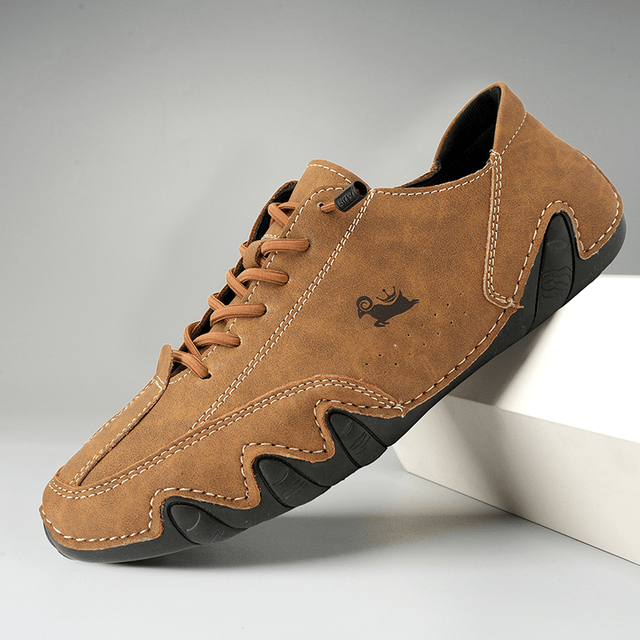 Men's Barefoot Shoes with Flexible Wrapped Rubber Sole and Lace-Up Closure - Image 12