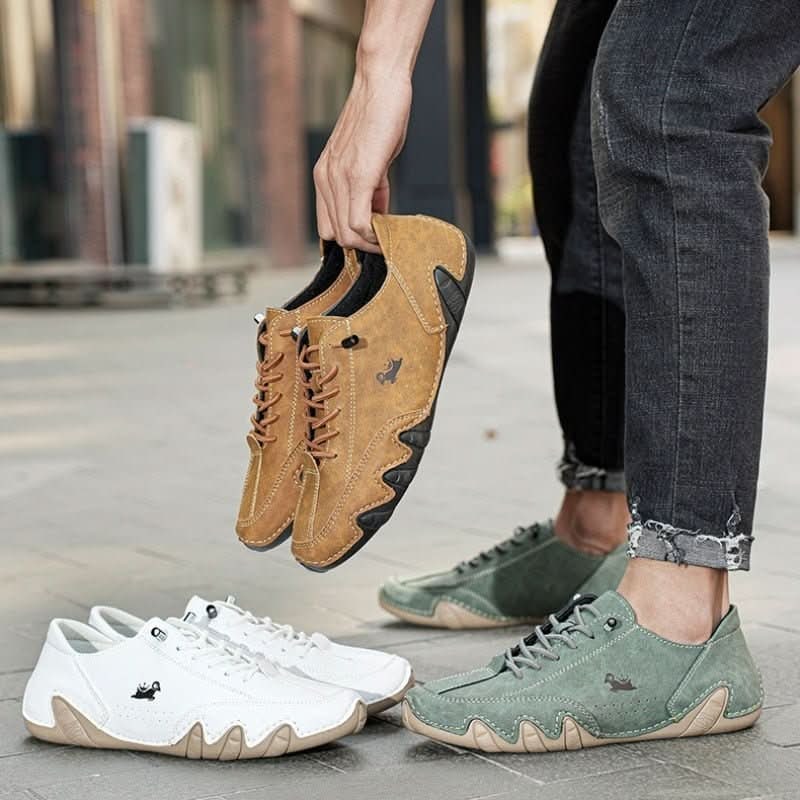 Men's Barefoot Shoes with Flexible Wrapped Rubber Sole and Lace-Up Closure - Image 3