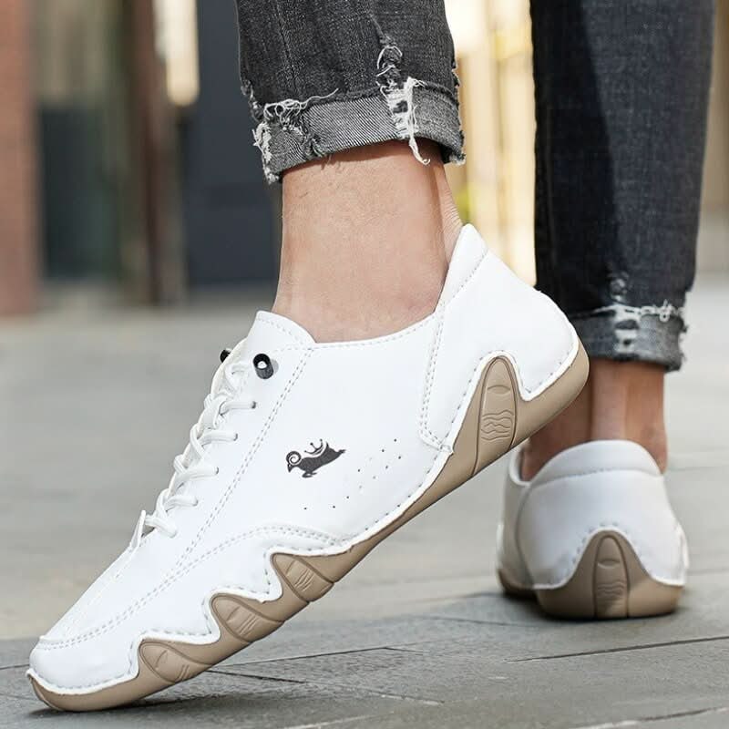 Men's Barefoot Shoes with Flexible Wrapped Rubber Sole and Lace-Up Closure - Image 4