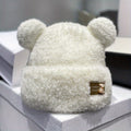 Men's Bear Ear Beanie with Flaps Fuzzy Sherpa Knit Winter Cap - Image 2