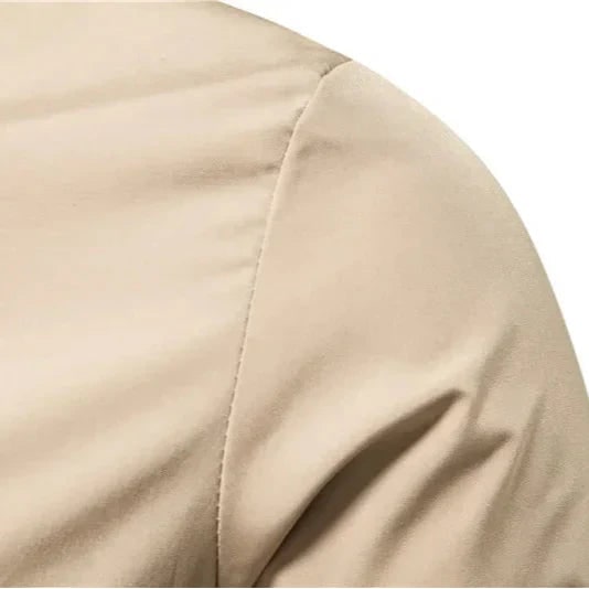 Men's Bomber Jacket with Ribbed Trim and Full Zip Leather - Image 8