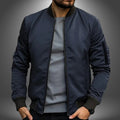Men's Bomber Jacket with Slim Fit Windbreaker and Sleeve Pocket - Image 1