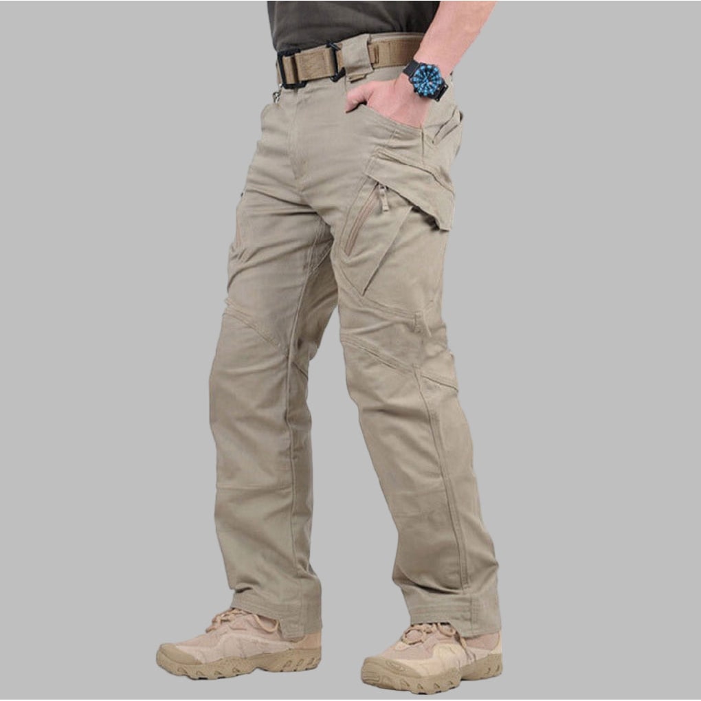 Men's Cargo Tactical Work Pants with Zippered Pockets and Reinforced Knees - Image 1