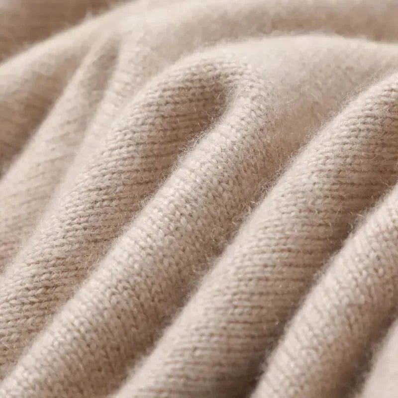 Men's Cashmere Blend Crew Neck Pullover Sweater with Knit Fine Texture - Image 3