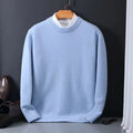 Men's Cashmere Blend Crew Neck Pullover Sweater with Knit Fine Texture - Image 7