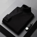 Men's Cashmere Turtleneck Sweater with Slim Fit and Ribbed Cuffs - Image 4